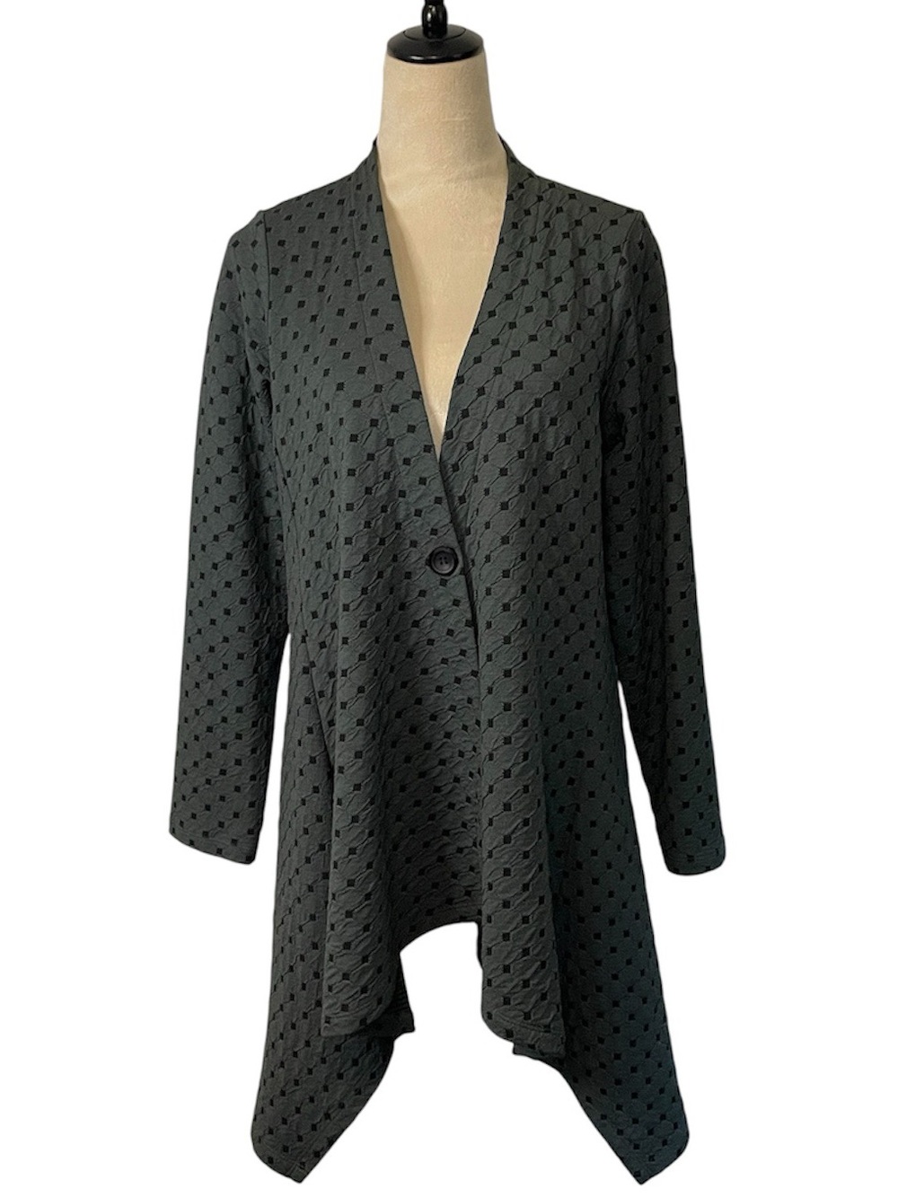 Comfy Usa Gray Black Cardigan